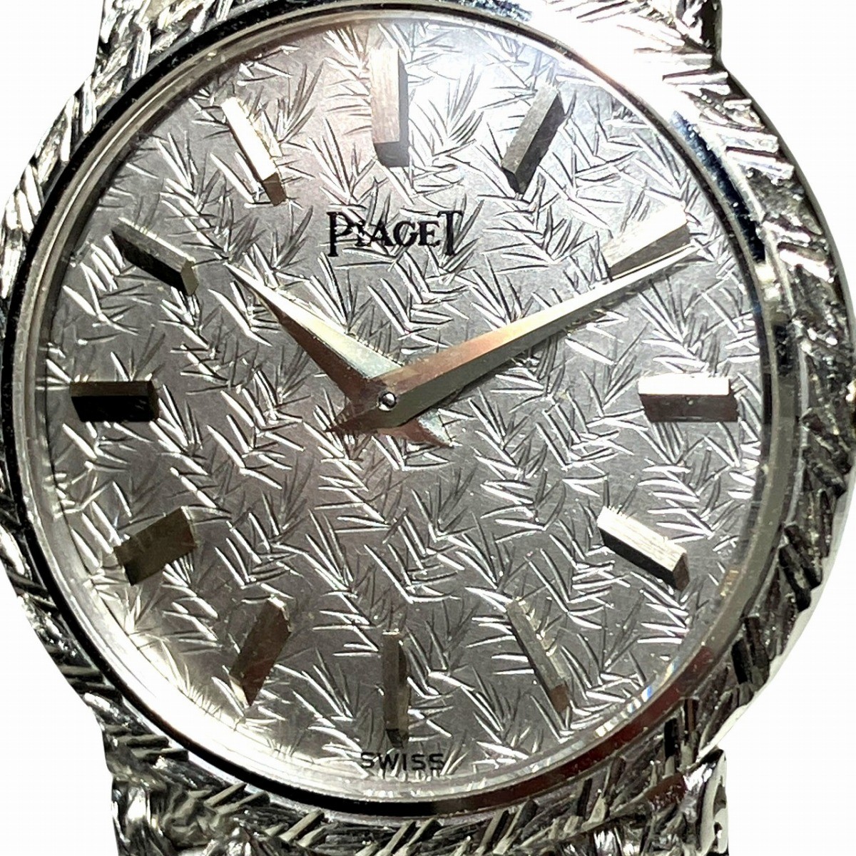 PIAGET Watches 66.4g K18WG Hand Winding SilverDIAL 924D2 Free shipping Used