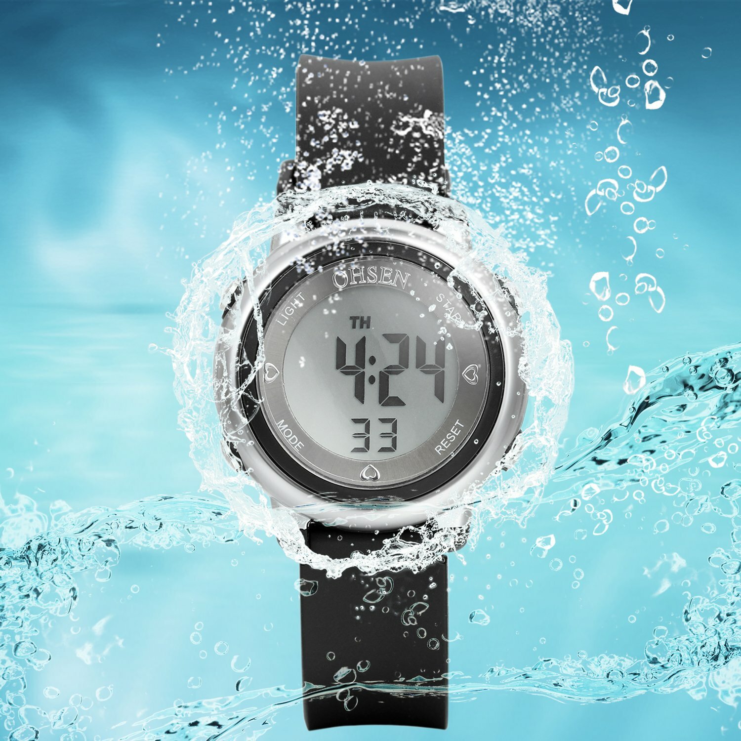 Kid Wrist Watch LED Digital Multi Function Alarm Date Waterproof Child Xmas Gift