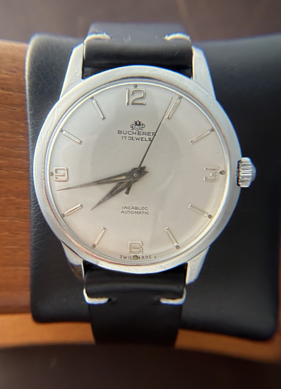 VINTAGE 1955 Carl F. Bucherer Automatic Sports Watch 35mm Ref 20.34C *Serviced*