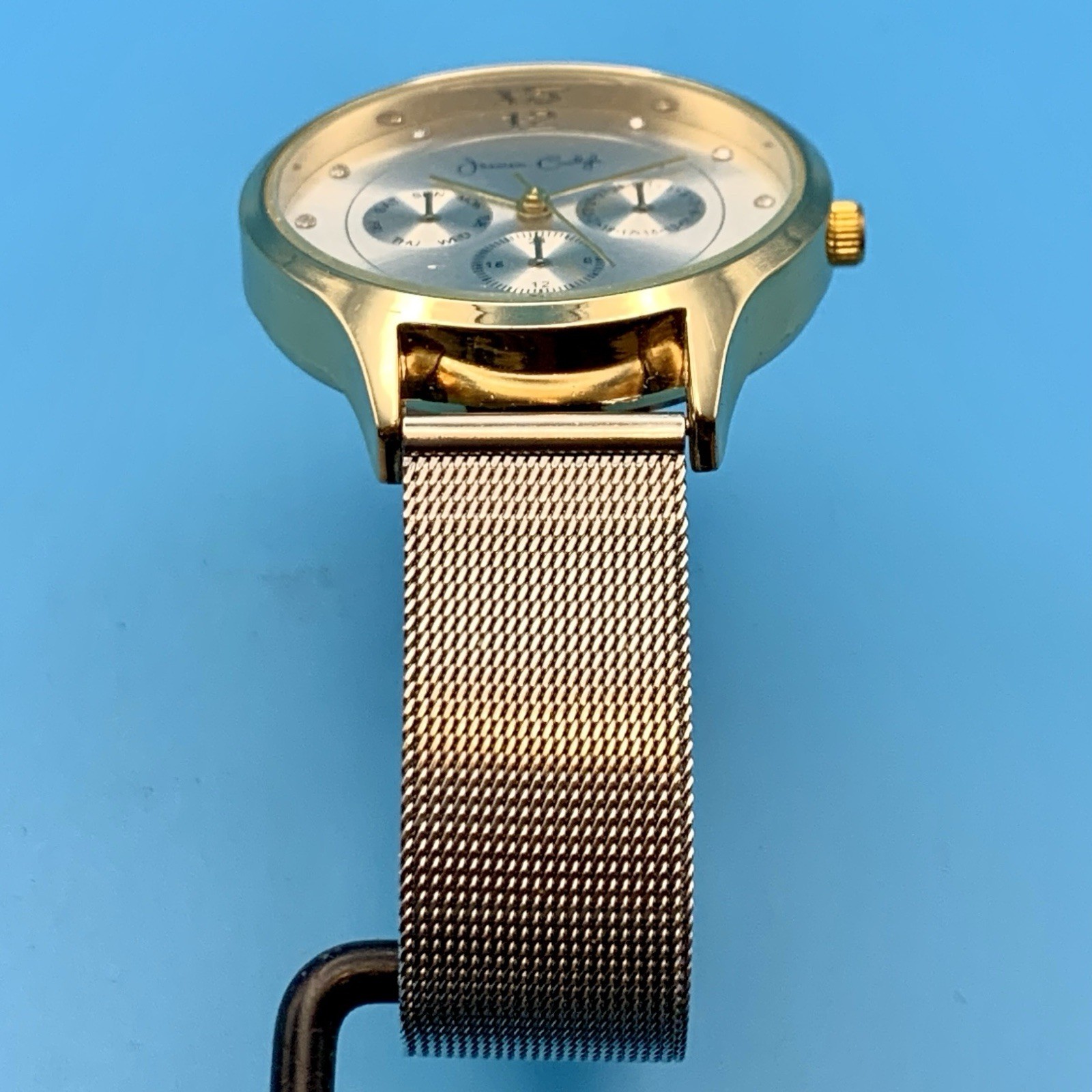 JESSICA CARLYLE Women’s Fashion Quartz Wristwatch Faux Subdials Working New Batt