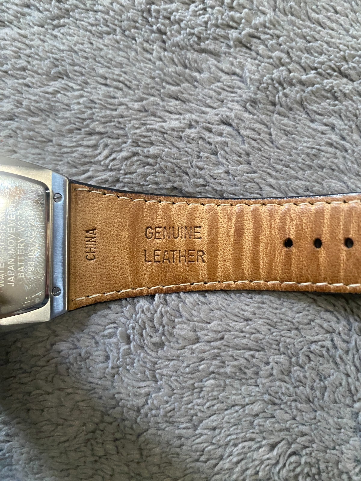 Kenneth Cole New York Mens Watch KC1214 P93-03 Silver Dial Black Leather Strap