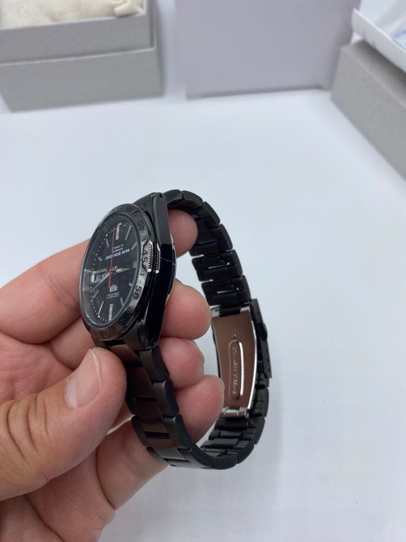 SEIKO5 Automatic 7s26-02t0 Black Day-Date all accessories included