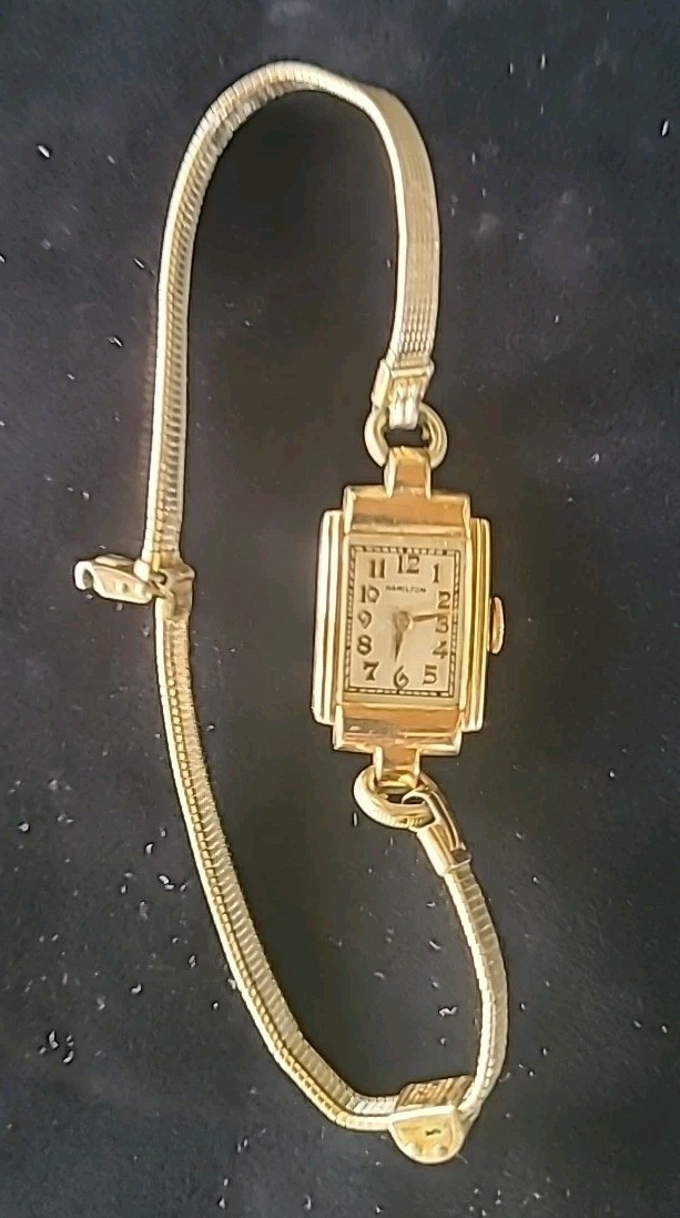 Hamilton 10K Gold Filled Antique Very Vintage Watch Women’s Wristwatch 1939 DECO