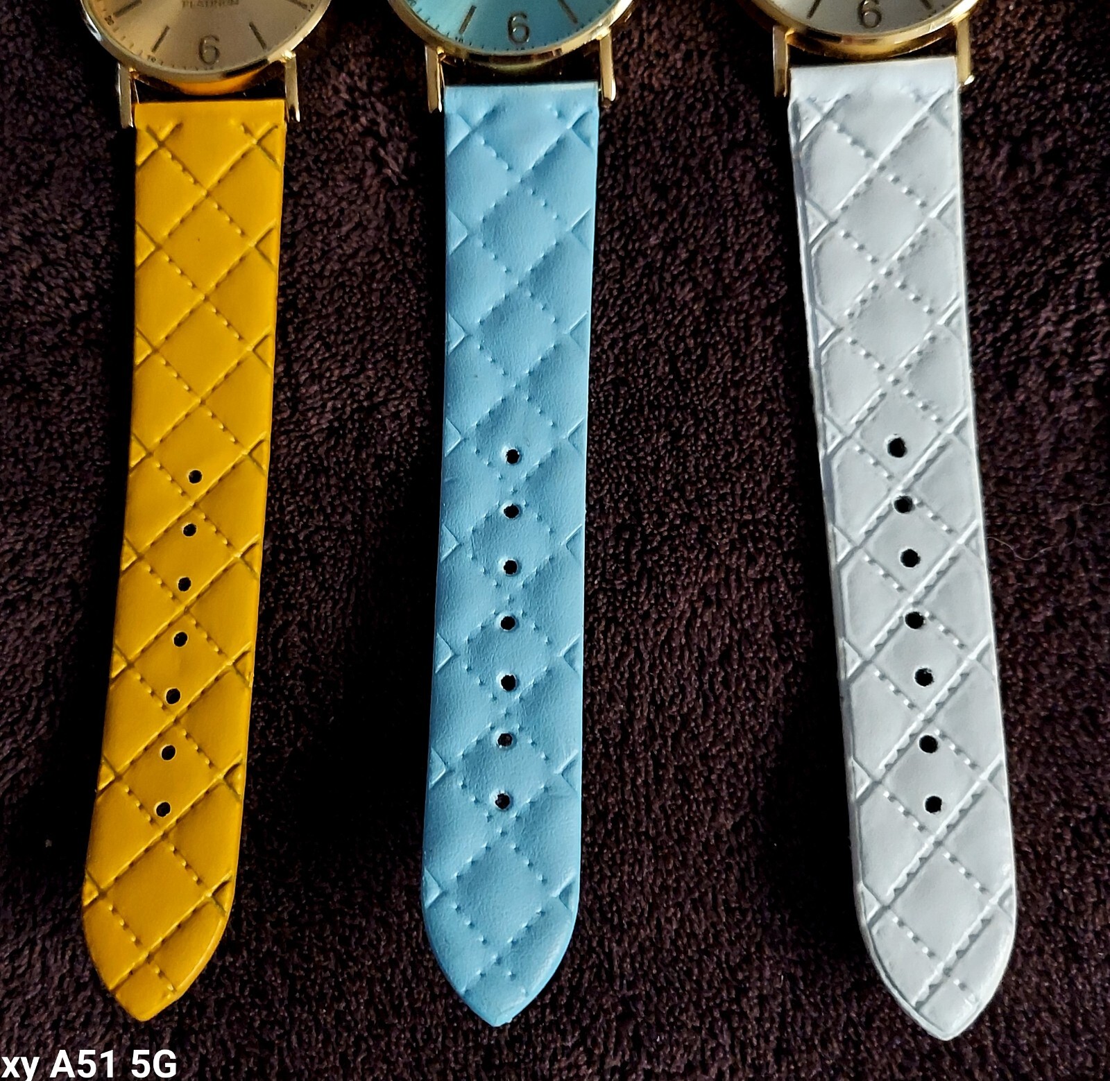 Women’s Casual Round Quartz Watches(6) – red, 2 blue, white, purple, yellow