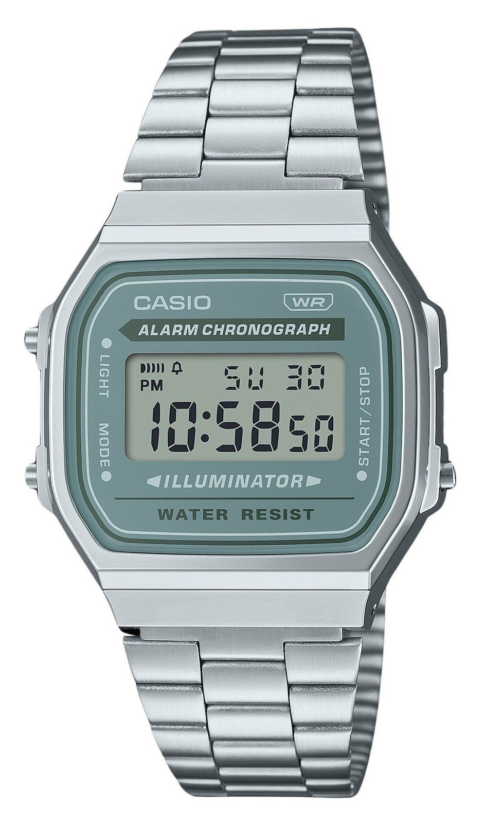 Casio Vintage Digital Stainless Steel Bracelet Quartz A168WA-3A Men’s Watch
