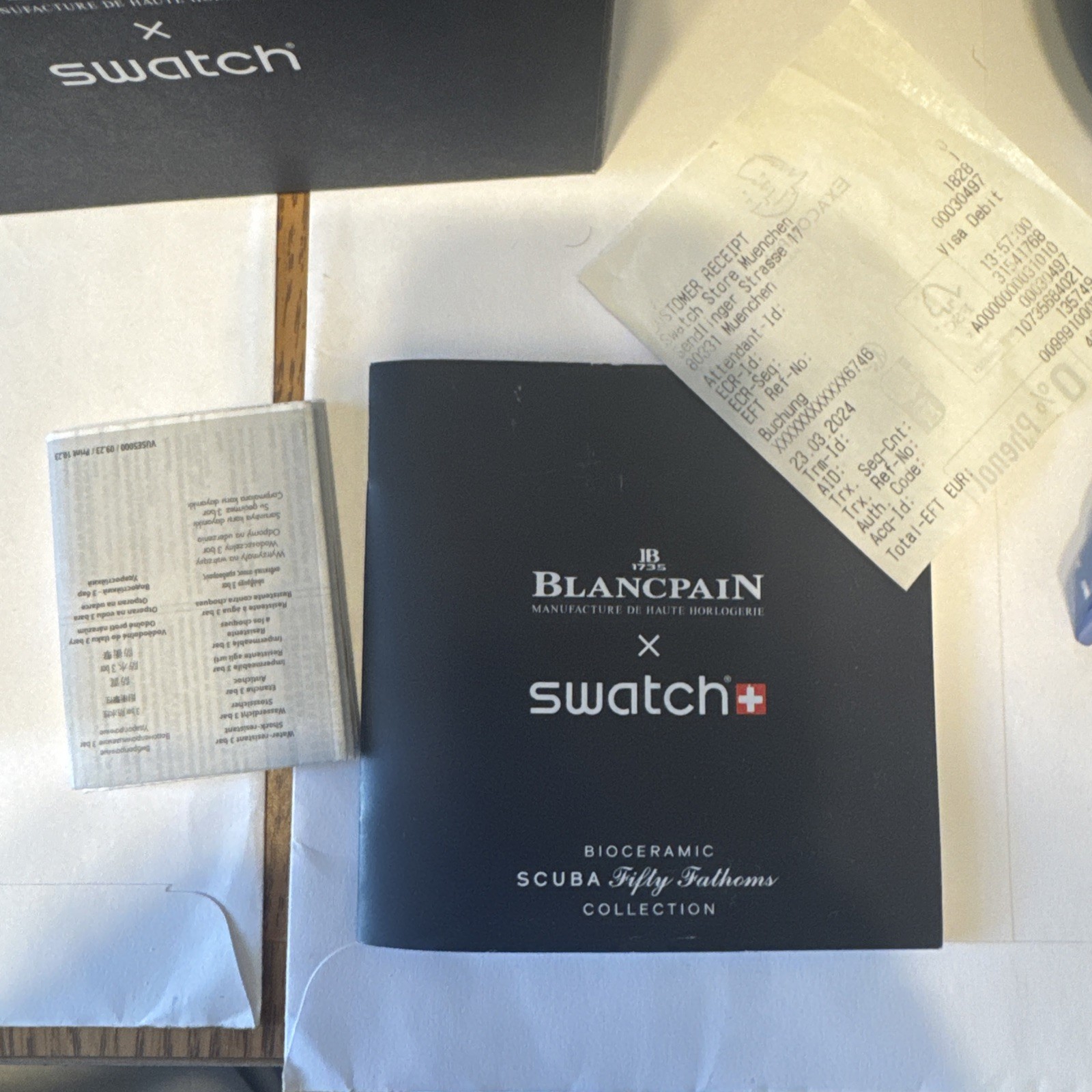 Swatch x Blancpain Fifty Fathoms Atlantic Ocean 42.3mm Blue Bioceramic Case with