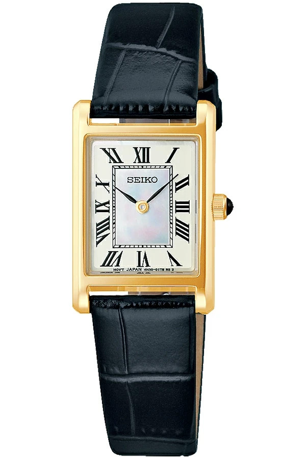 SEIKO SSEH026 nano universe Tank Square Watch Mother of Pearl Gold Quartz ZJP