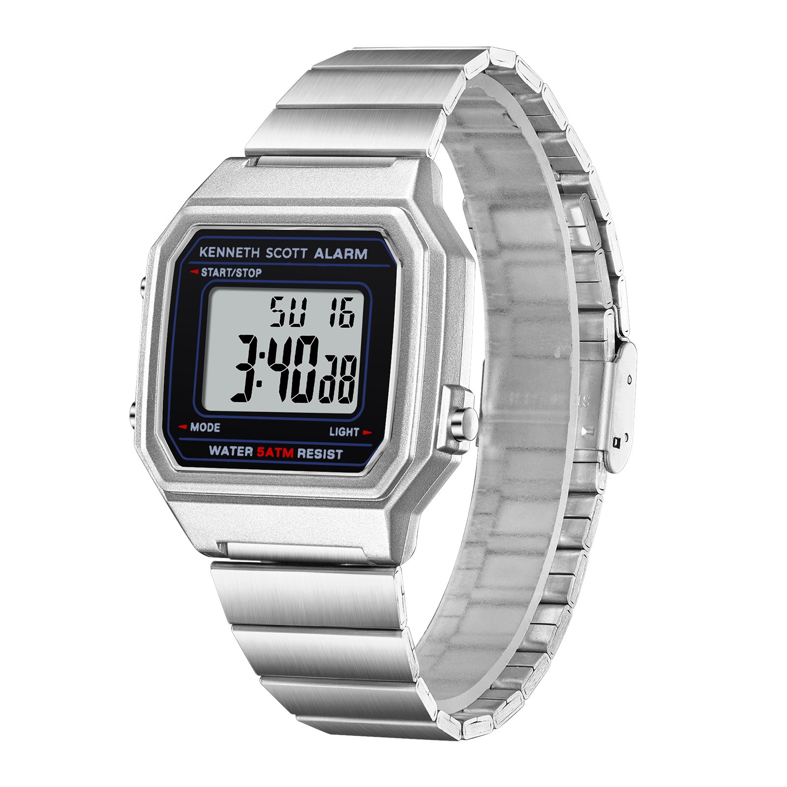 Kenneth Scott Women’s Digital Watch | Black Dial, 43mm, 50 m (5 ATM)