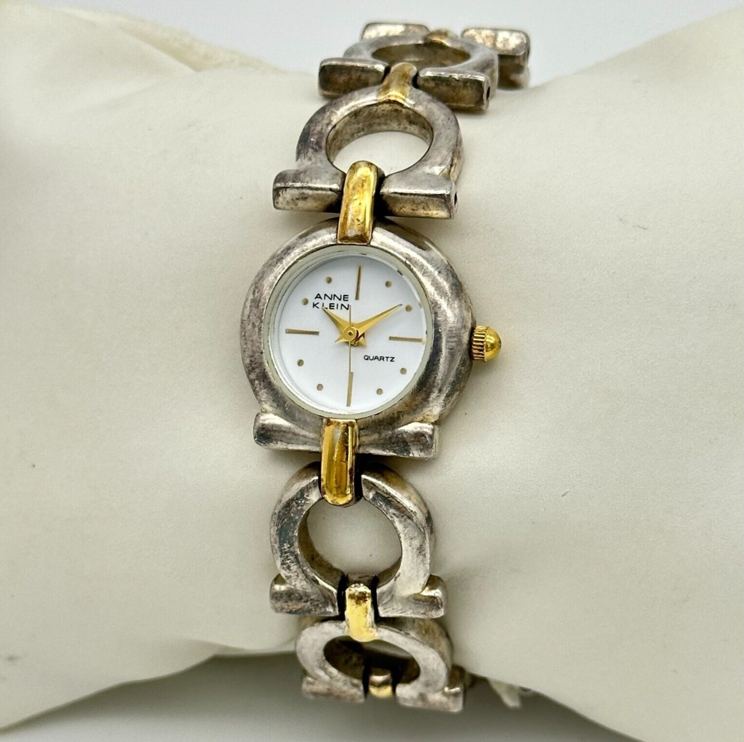 Ladies ANNE KLEIN Two-Tone Horseshoe Dress/Casual Bracelet Watch, 20mm, 11/7914