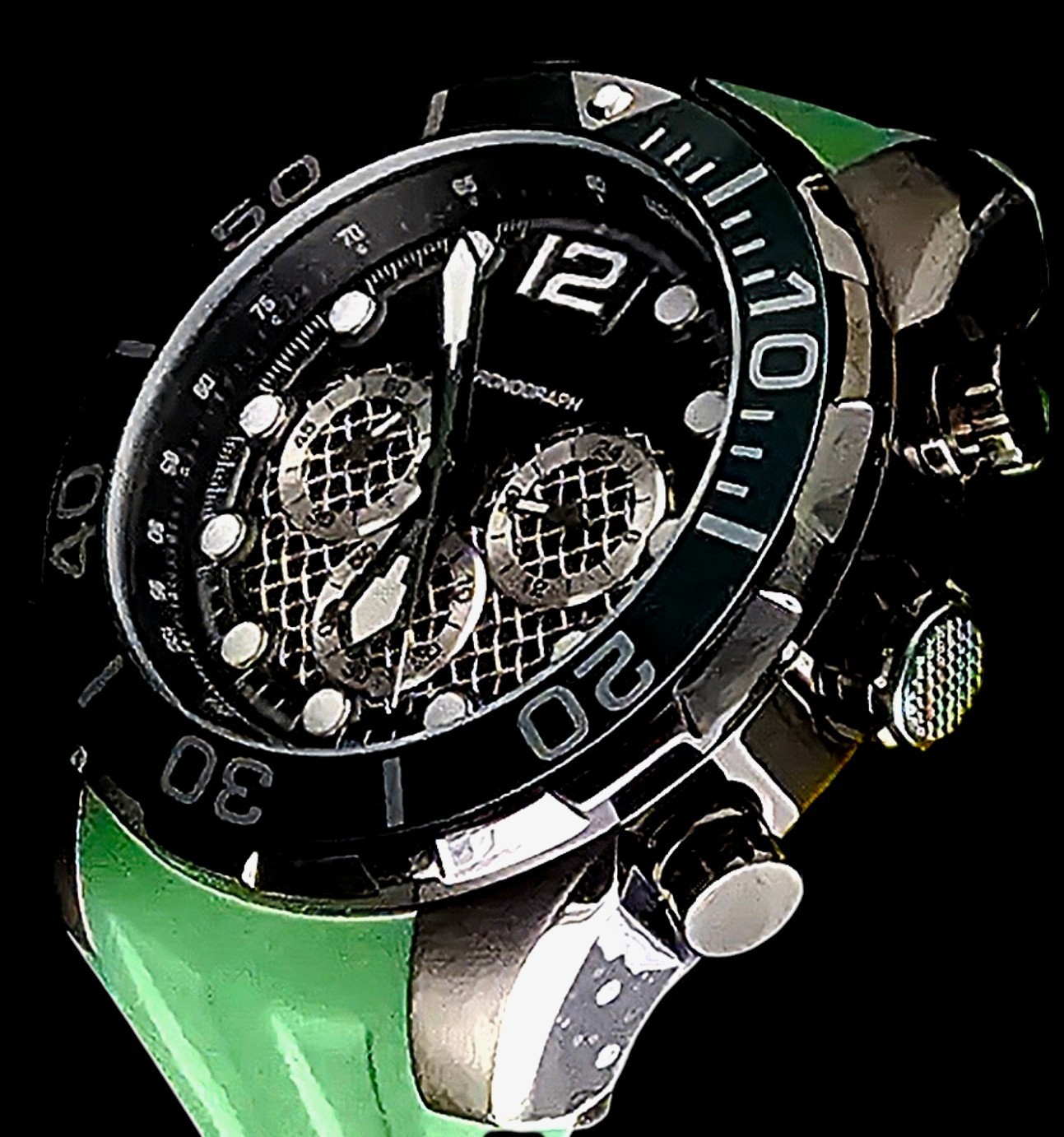 Invicta Pro Diver Men s Watch Quartz Black Green 50mm 35551