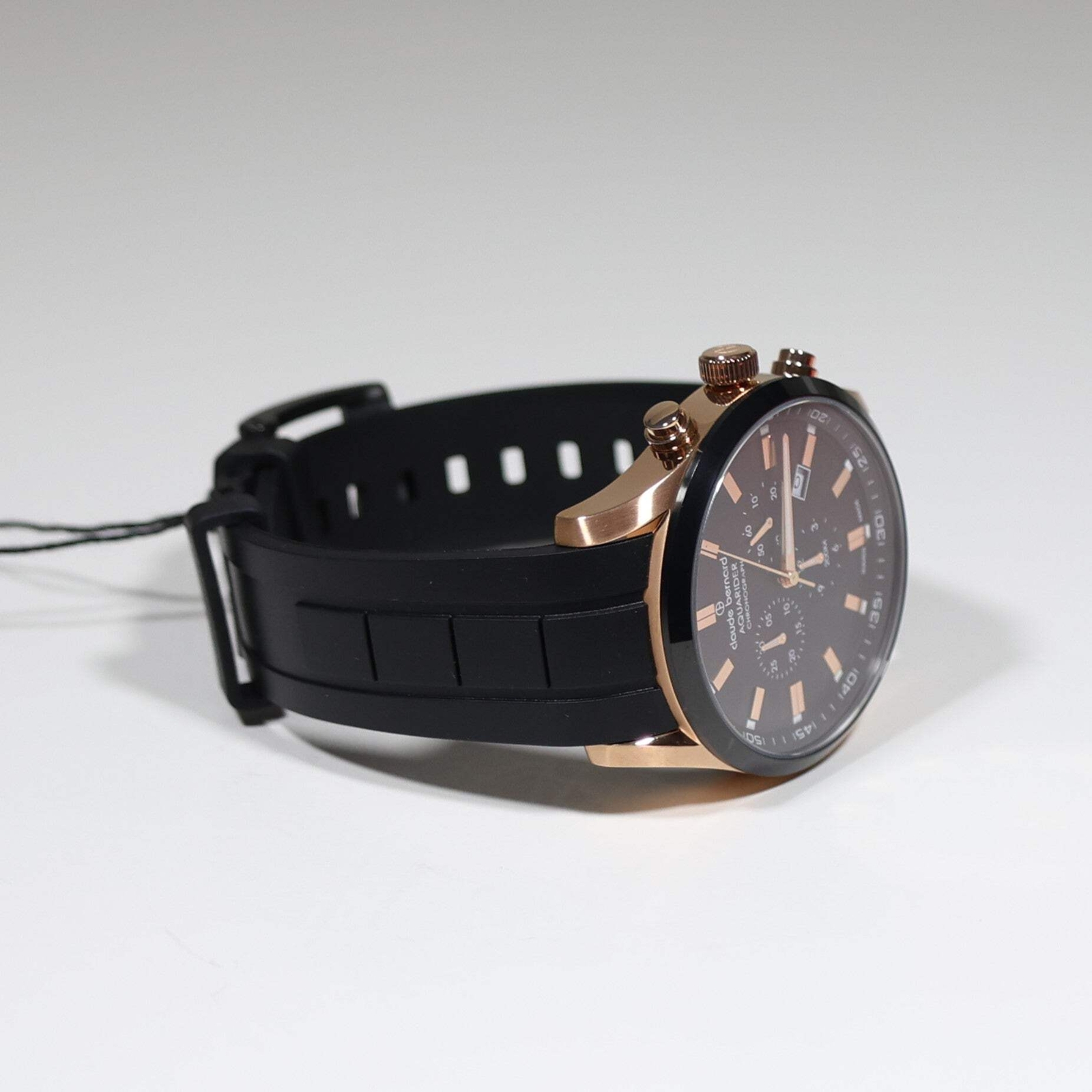 Claude Bernard Black Dial Rose Gold Tone Men’s Chronograph Watch 10222-37RNCA-NI