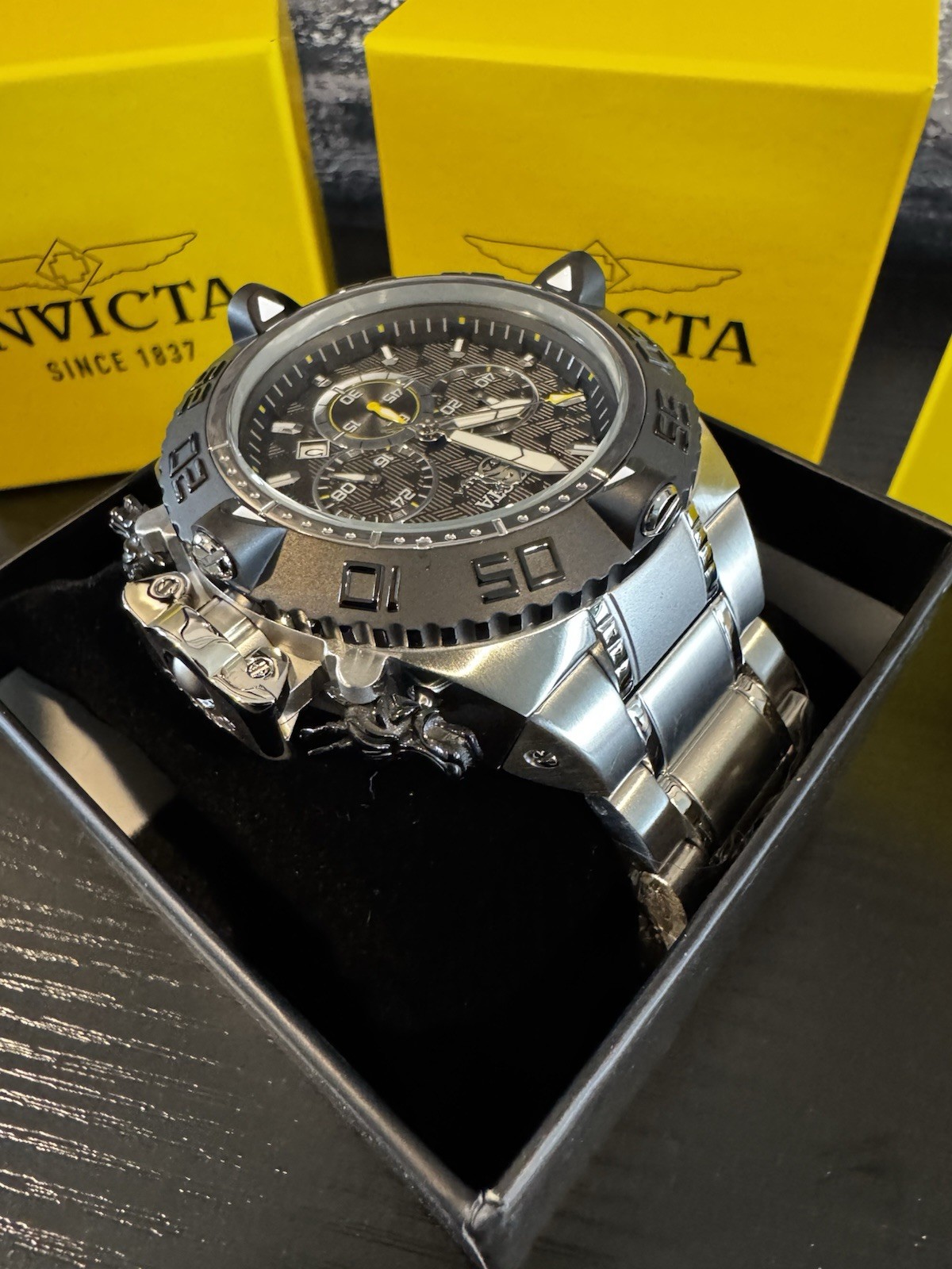 Invicta Subaqua Noma IV Men’s Chronograph Watch – 50mm Black/Steel (48198) New!