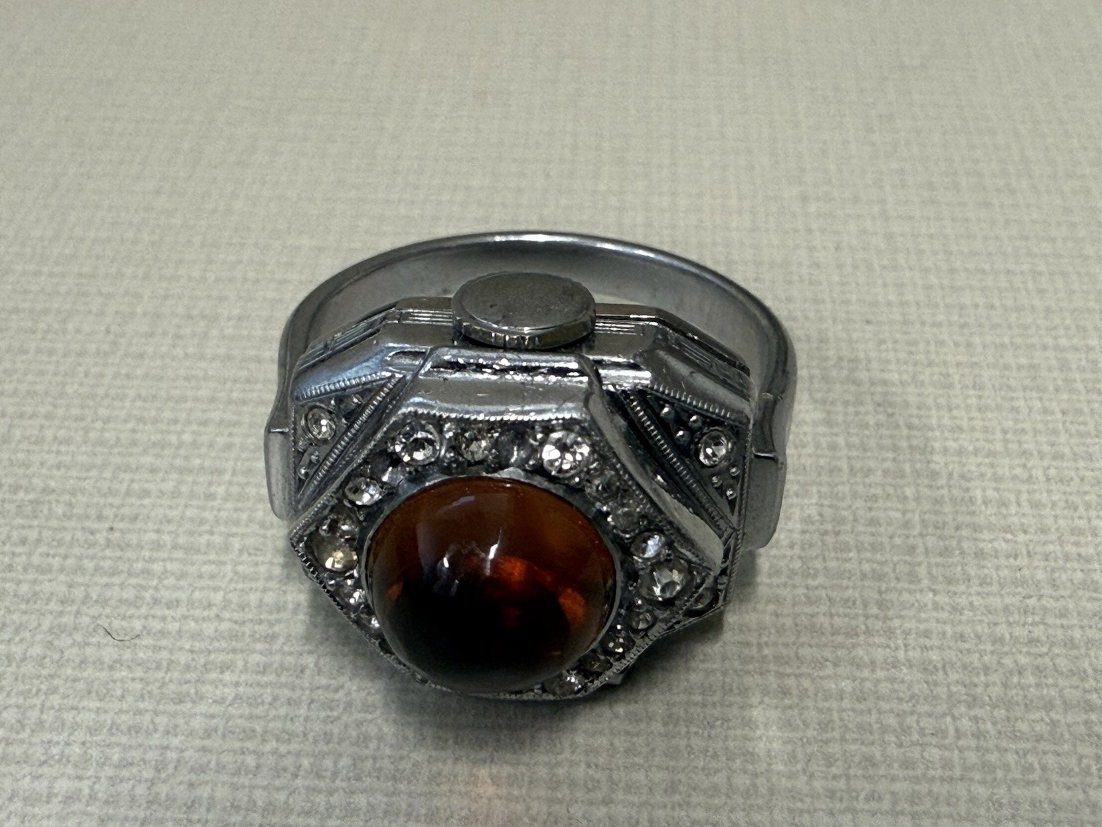 Rare!! Art Deco ring /watch Antique C. Bucherer Lucerne Swiss, Watch Is Working!