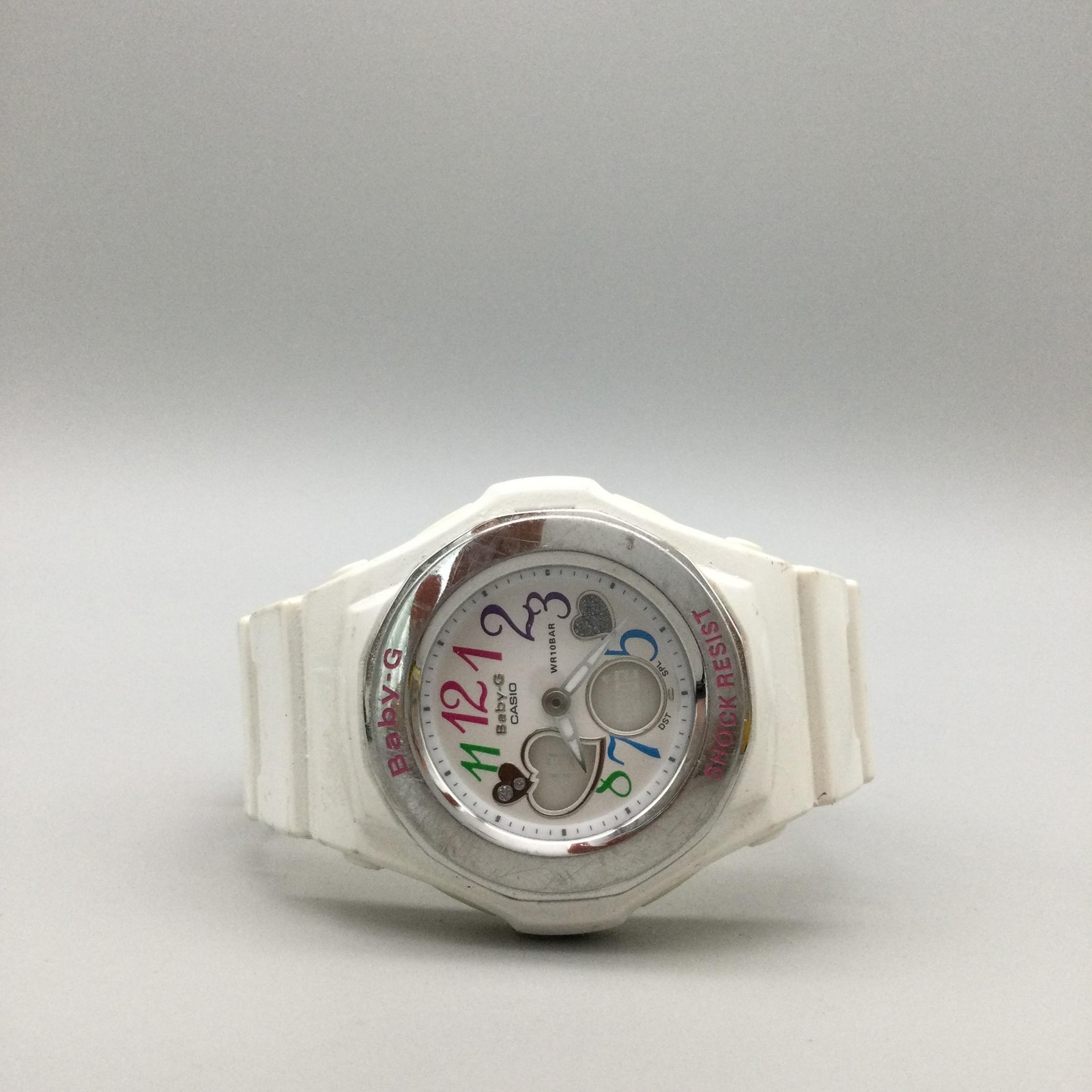 Casio Baby-G 5070 BGA-101 Womens Watch 39mm White Multi Dial 100M New Battery