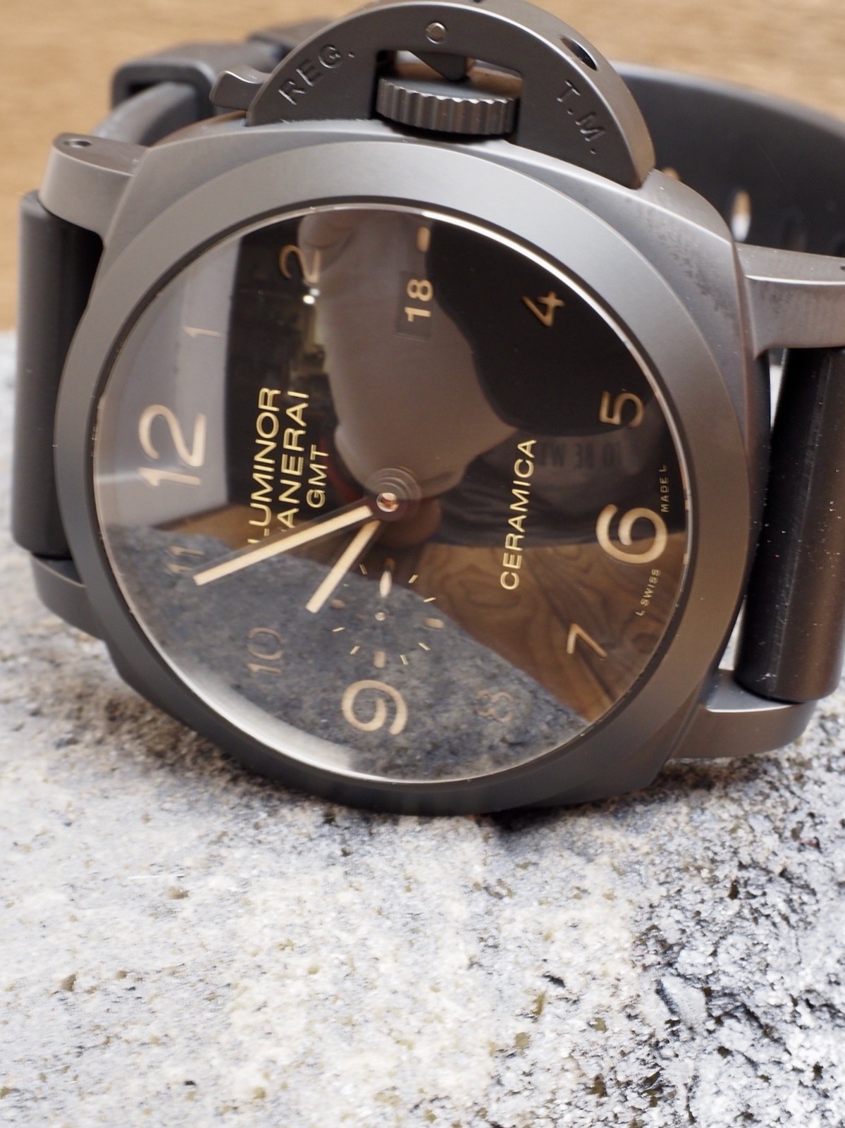 Panerai Luminor 44 Ceramic Ceramica Auto PAM00441 «T» Full Set 2 Straps! CRAZY!