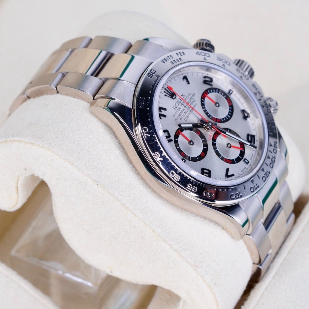 Rolex Daytona 116509 SILVER RACING Silver Arabic Dial 18K White Gold 40mm