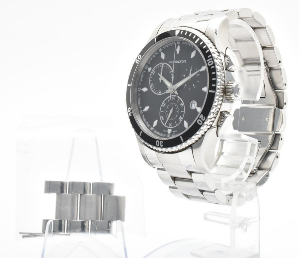 Hamilton Jazzmaster Seaview H375120 Chronograph Qz Men’s Watch [NEAR MINT]