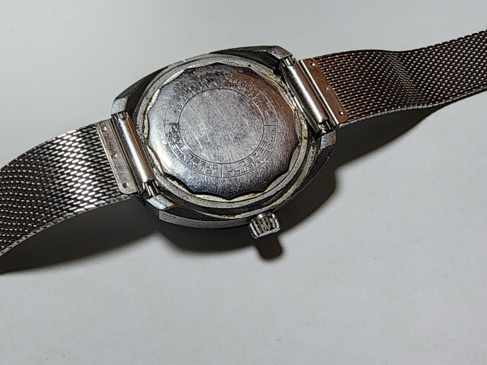VTG 60s BELAIR Seapearl 600 Divers Watch Checkerboard Bezel Rare WORKS!