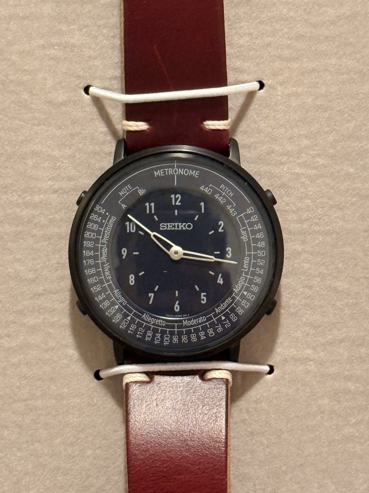 Seiko Metronome Watch SMW004A Quartz Navy Standard Japan NEW