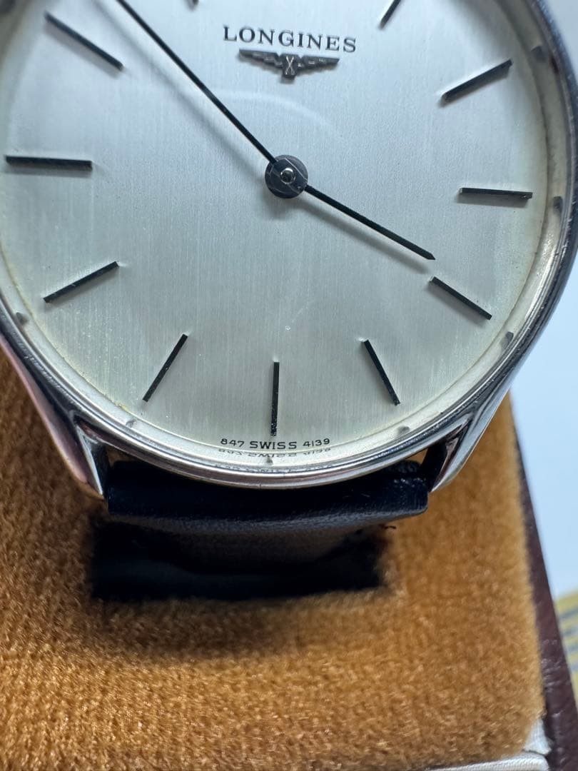 LONGINES Cal.847 Manual Winding Watch Silver Dial Vintage Used