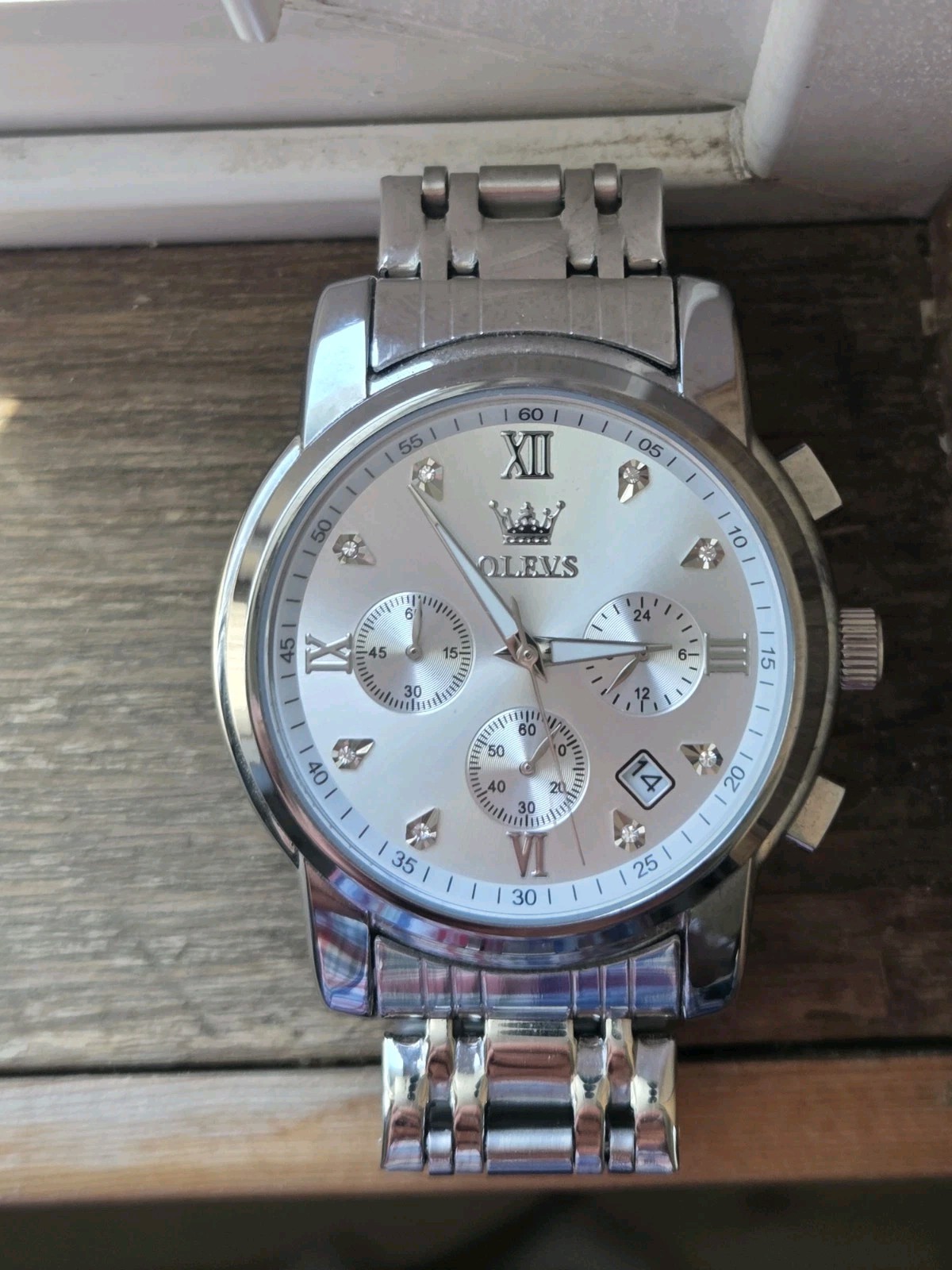 OLEVS Mens Chronograph Watch,Water Resistant, No. 2858G