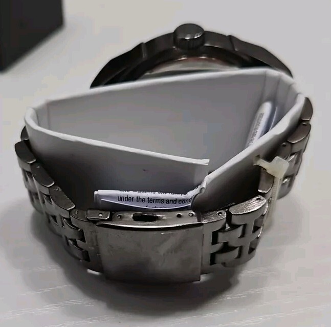 Mossimo Mens Gunmetal Gray Analog Chronograph Large Face Watch New Battery