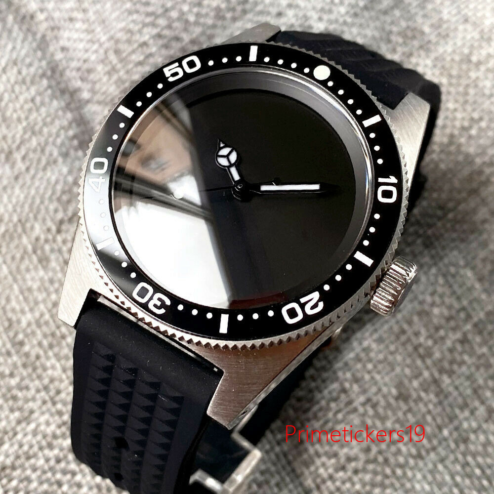 Tandorio Black Sterile Dial 41mm Automatic Diver Men’s Watch PT5000 NH35A