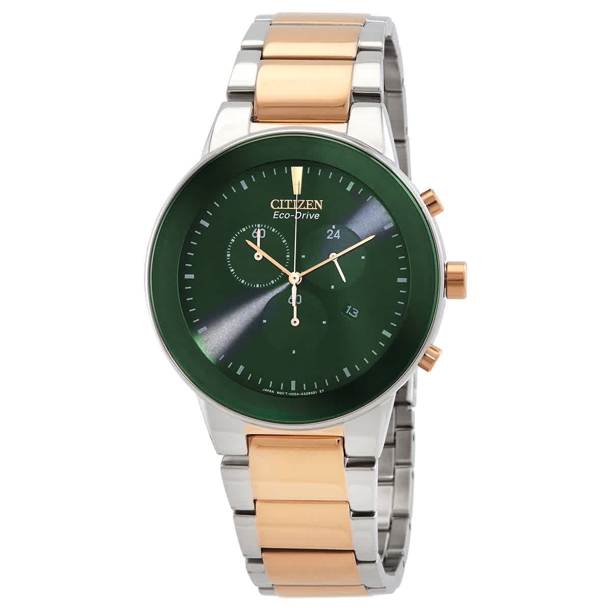 Citizen Chronograph Eco-Drive Green Dial Men’s Watch AT2244-84X