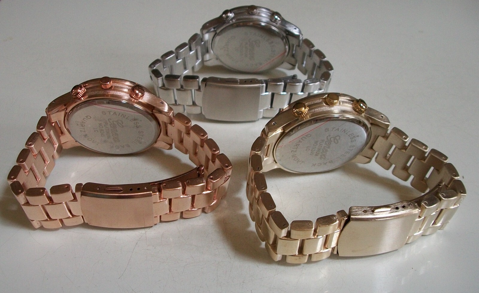 Women’s Silver, Gold & Rose Gold Bracelet Boyfriend Fashion Casual Watch