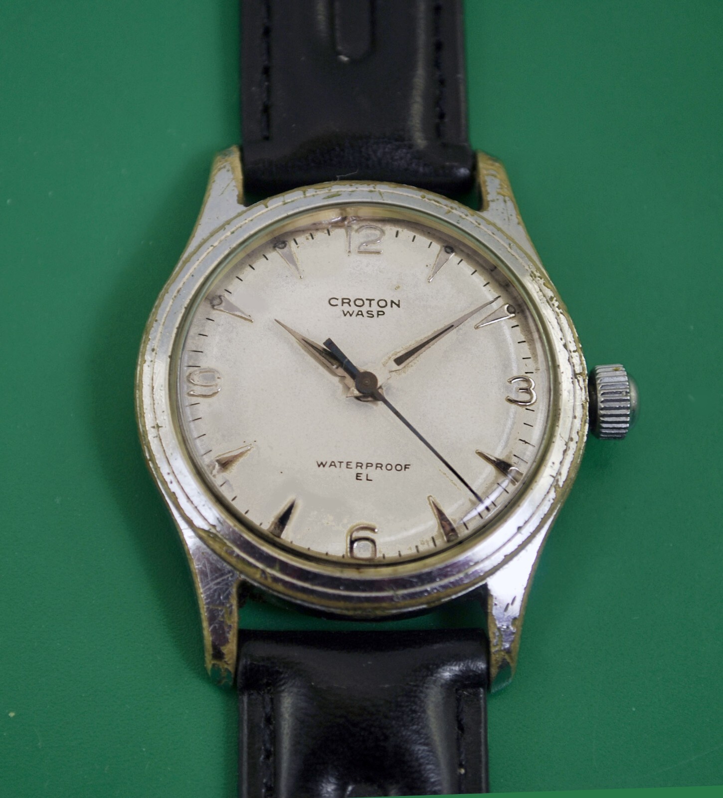 CROTON Wasp «Clamshell» case Vintage 40s Manual Wind Men’s Military Watch