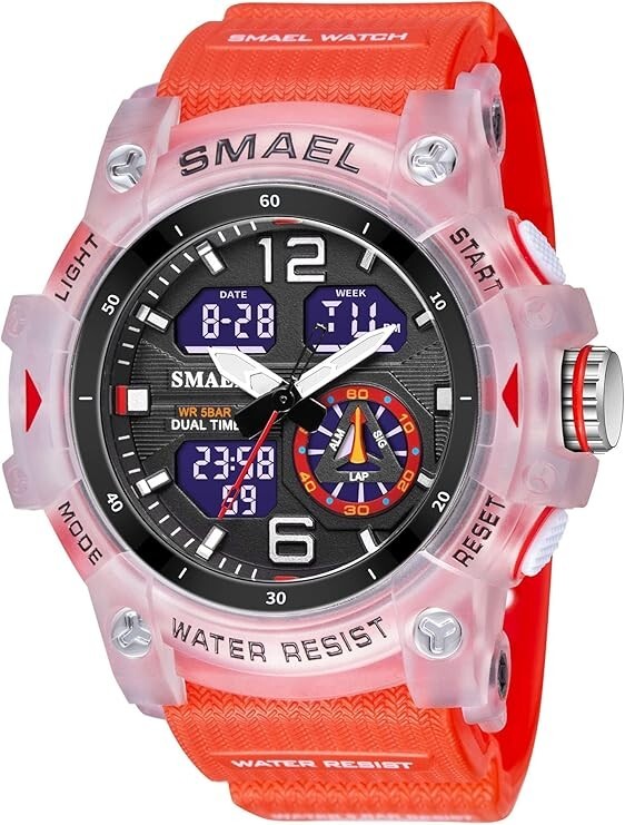Gosasa Men’s Large Face Outdoor Sports Watches Military S-Shock Watch Waterproof