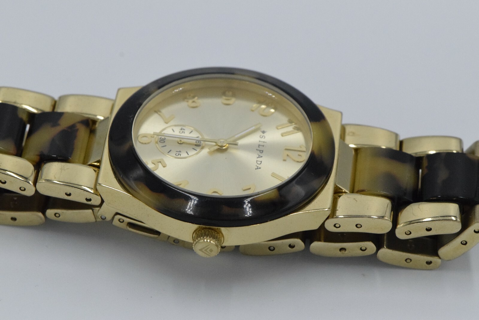 Silpada «Timeless Tortoise» Resin Stainless Steel Gold Watch KRT0016