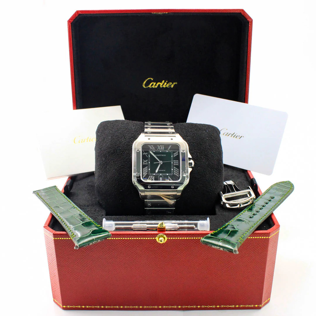 Santos De Cartier WSSA0062 Large 2024 Interchangeable Leather Strap | Imperial