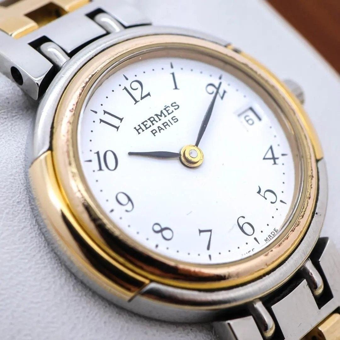 Working Hermes Windsor wristwatch antique H belt 3307