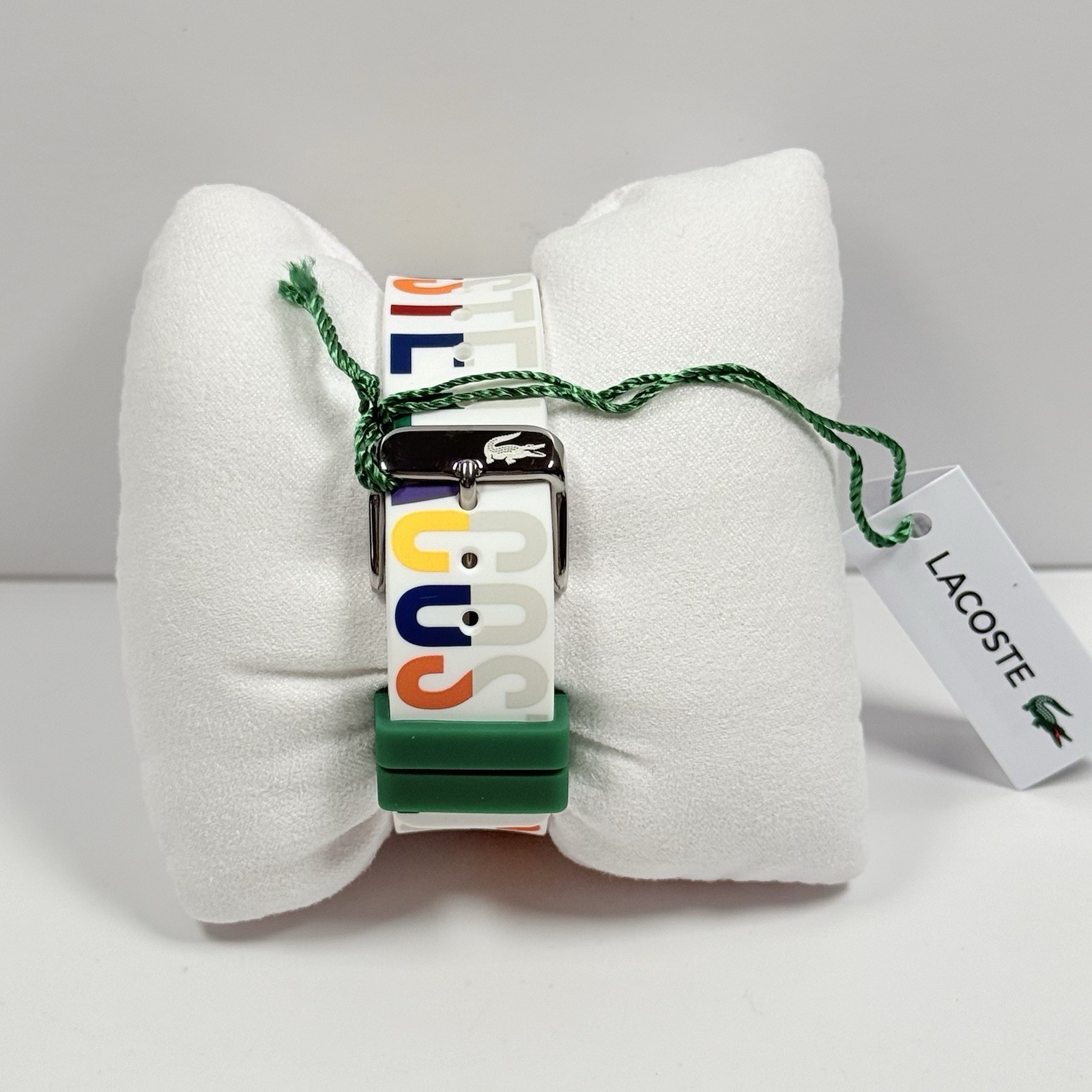 Lacoste Neocroc 2001217 White Dial Multicolored Silicone Strap 38mm Women Watch