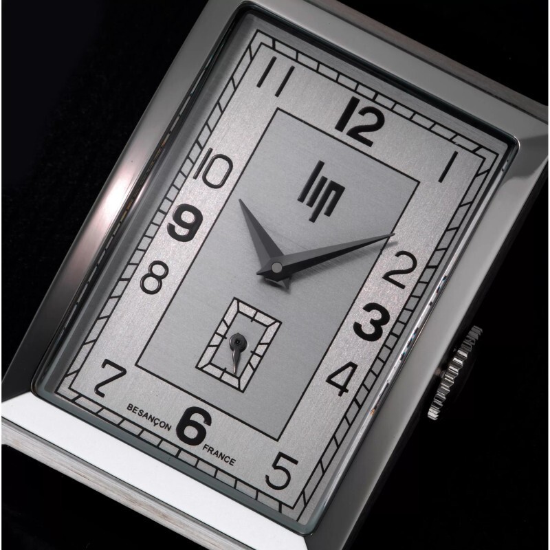 Lip Churchill T24 671270 Unisex Black Leather Straps Analog Dial Wristwatch 24mm