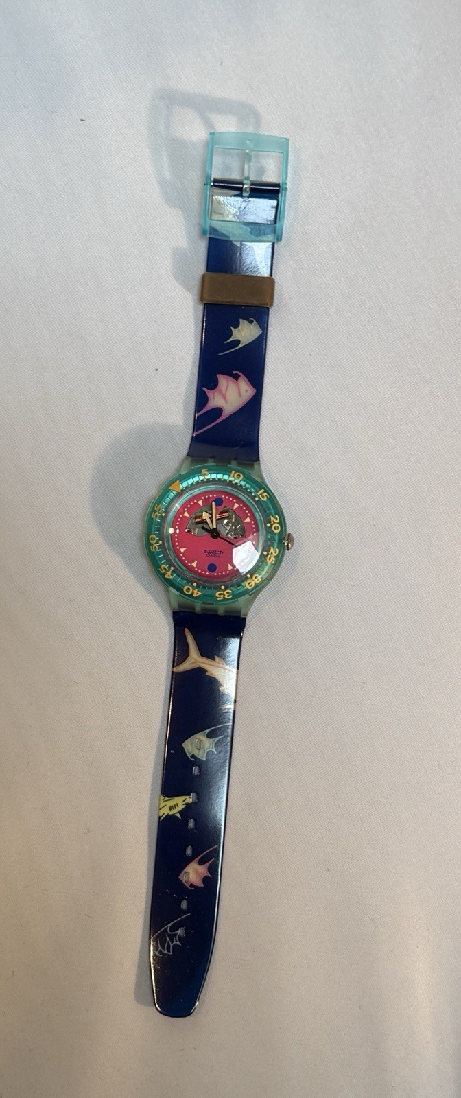 SWATCH WATCH Happy Fish Scuba SDN101 1991 New w/ Box and Papers (visible coil)