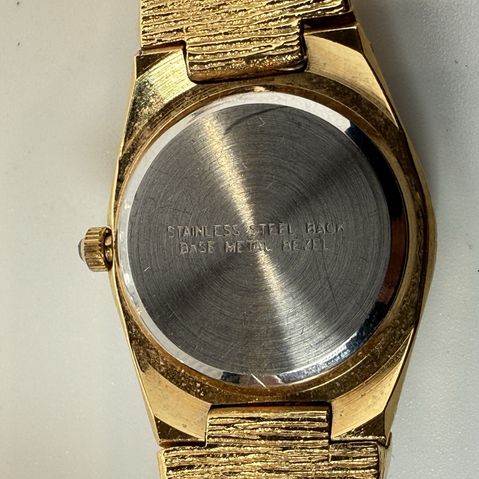 Vtg Lucien Piccard Dufonte Womens Watch Gold Tone Diamonds New Battery