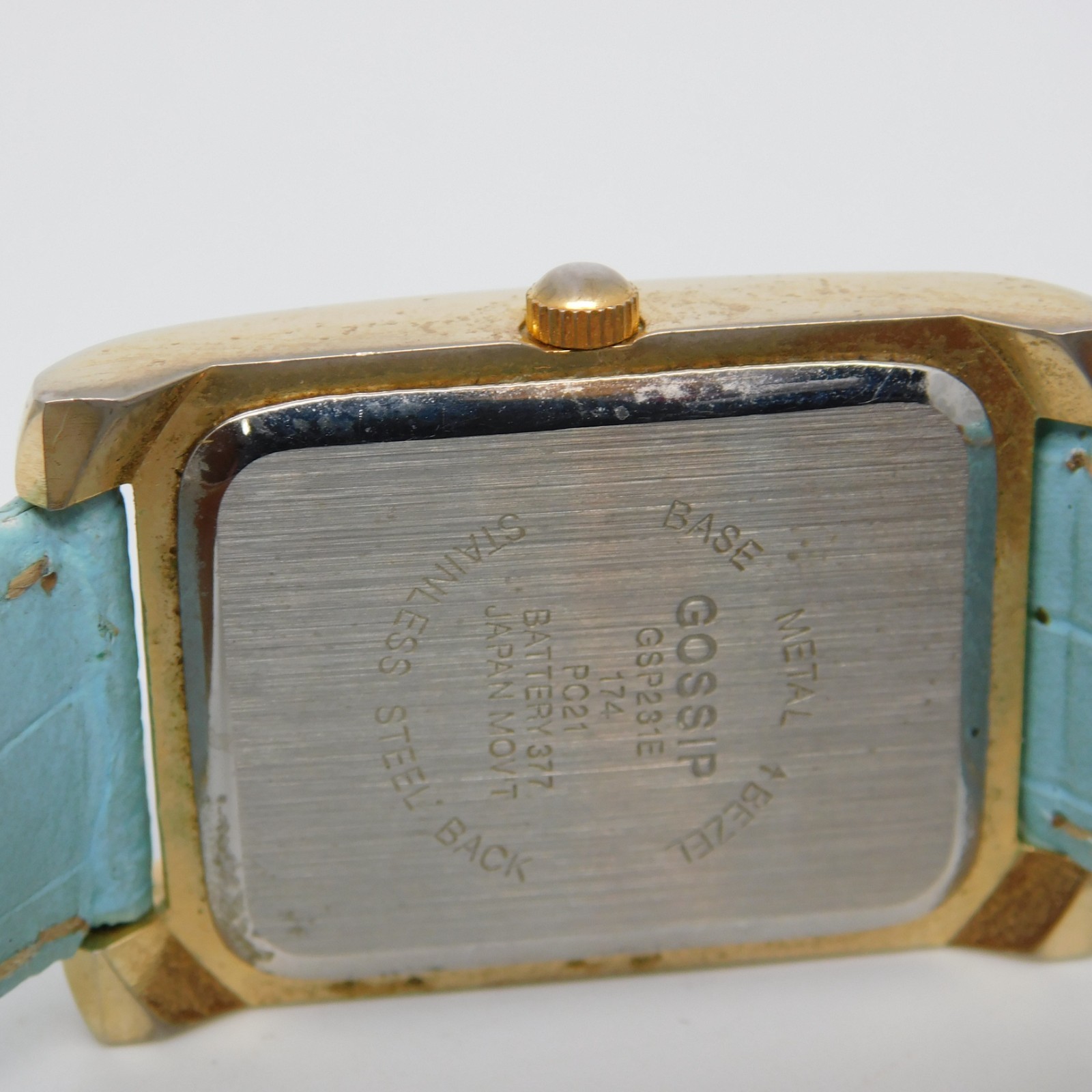 GOSSIP GSP231E Genuine Leather Quartz Analog Women’s Watch New Battery