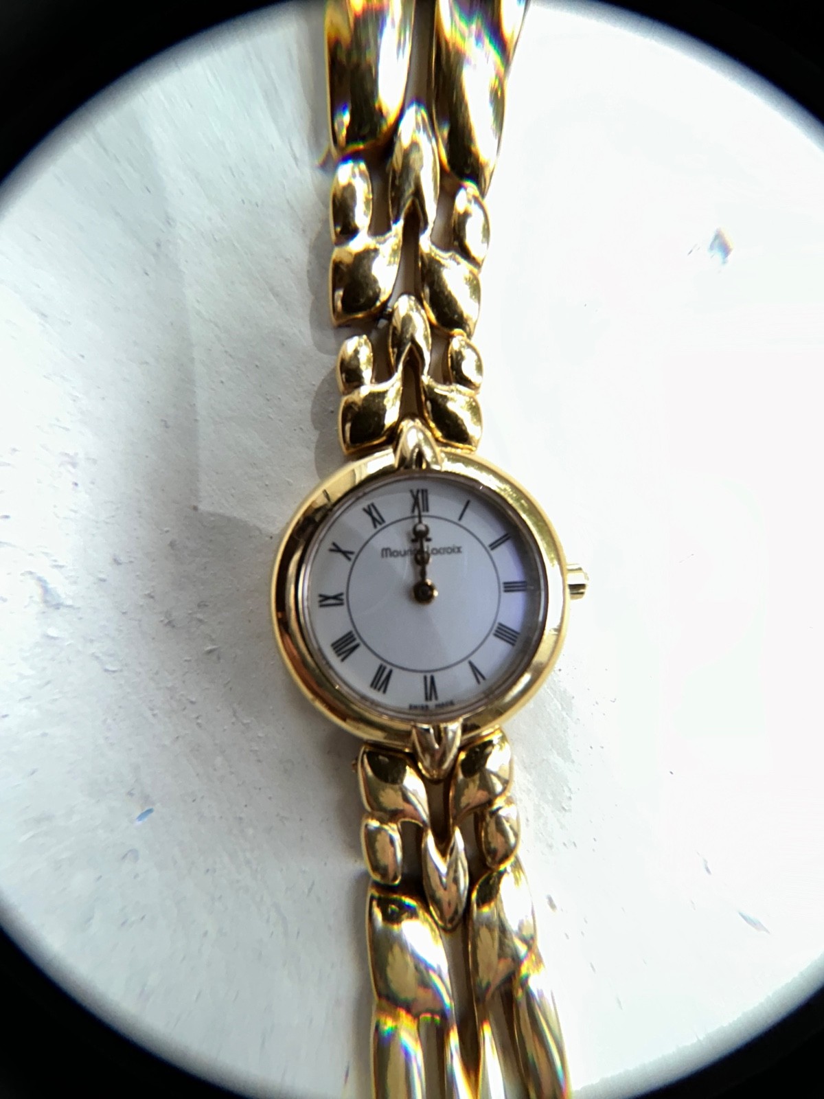Maurice Lacroix Finesse 59573 Ladies Quartz Watch Gold‑Tone Bracelet Roman Dial