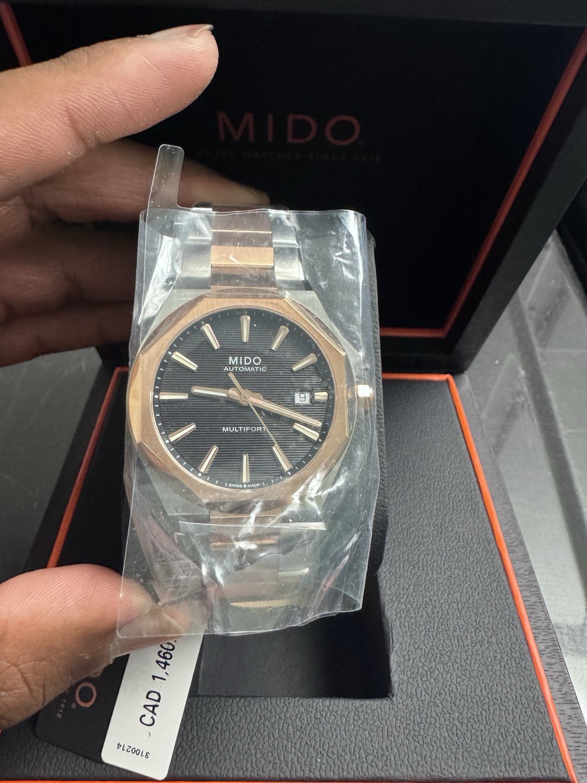Mido Multifort 8 One Crown 40mm Black Dial Two-Tone Watch M055.507.22.051.00