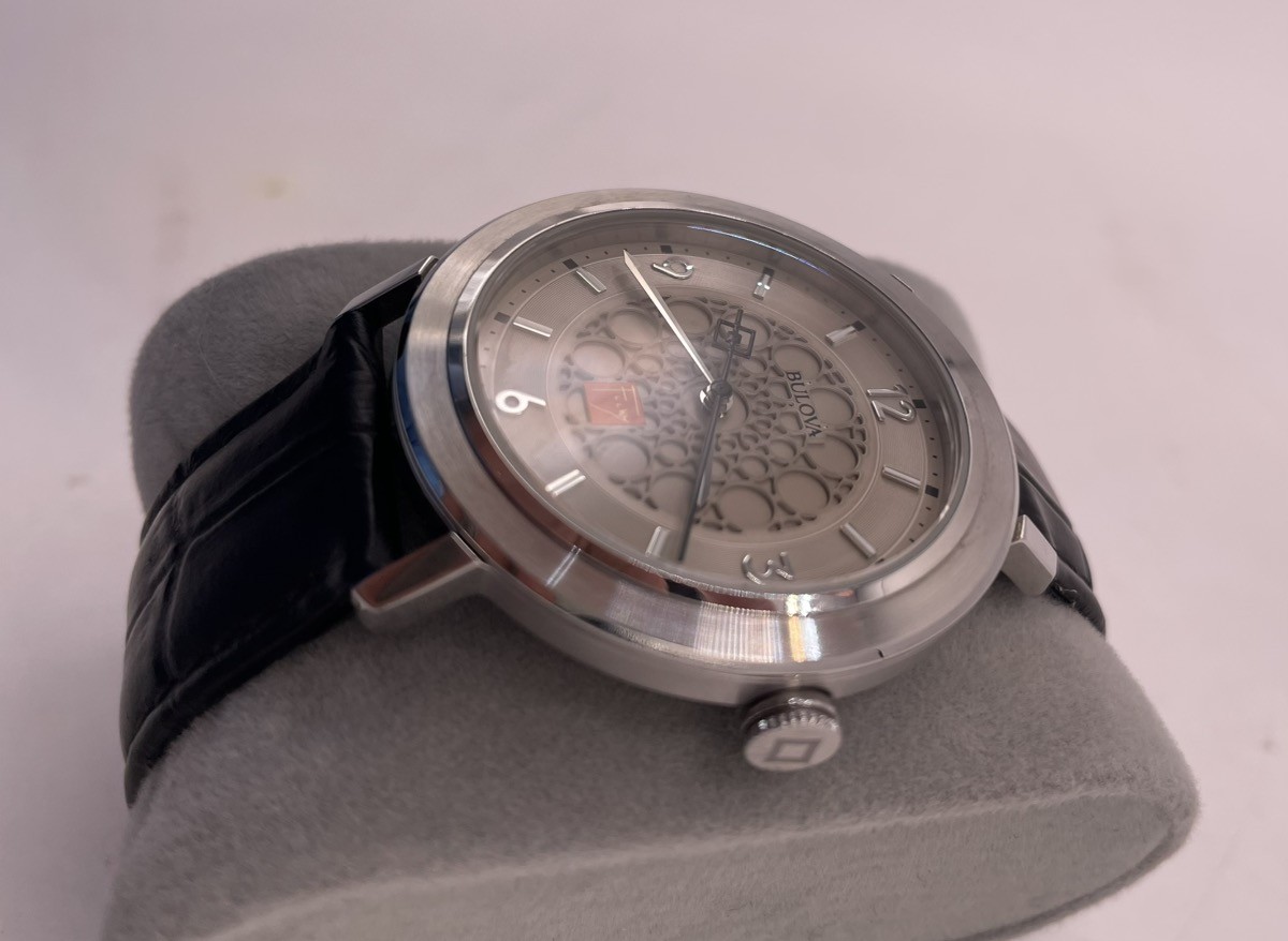 Bulova Frank Lloyd Watch Men 40mm Silver Dial Silver Tone Round 96A1 (CP3017868)