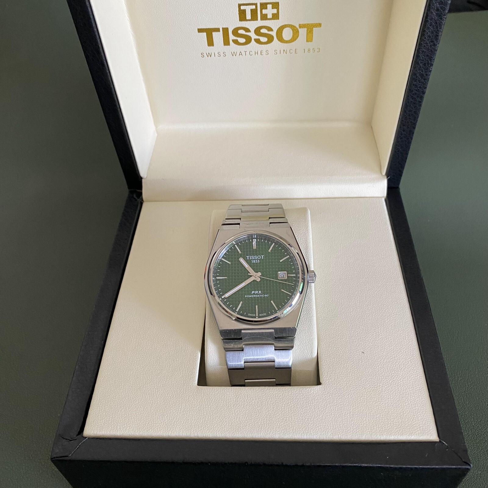 New Tissot PRX Powermatic 80 Blue Dial Stainless Steel Watch T1374071135100