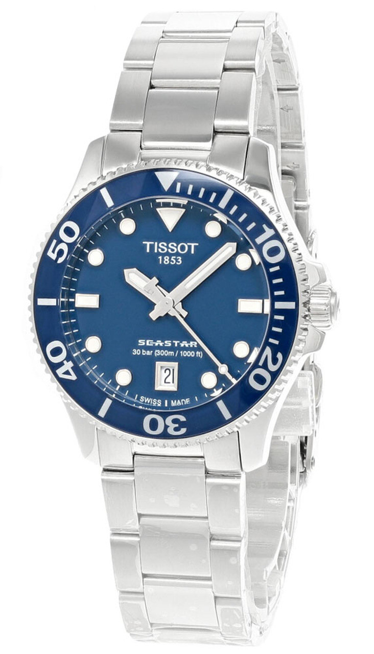 TISSOT SEASTAR 1000 36MM BLUE DIAL SS UNISEX WATCH T120.210.11.041.00