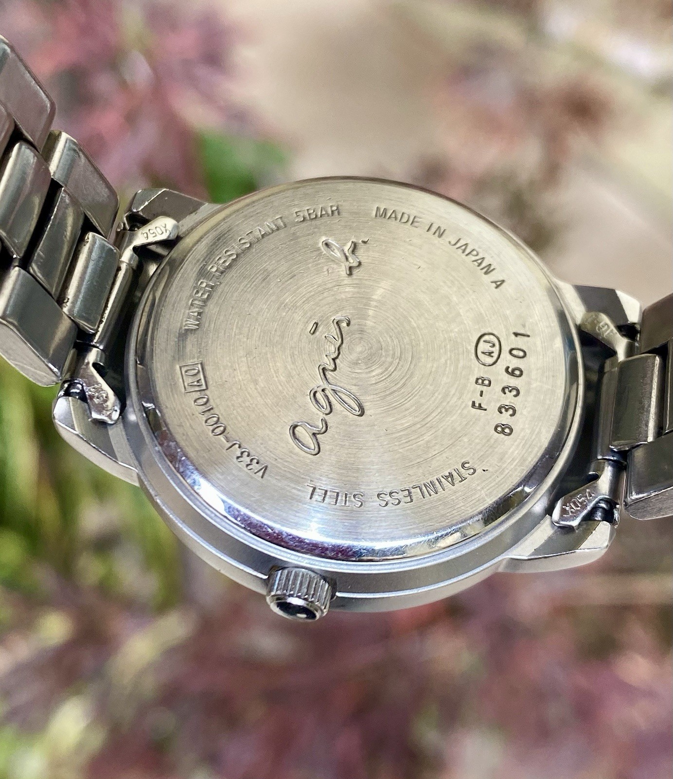 Seiko Agnes B Calendar JDM Quartz Watch 33mm Stainless Steel Made In Japan