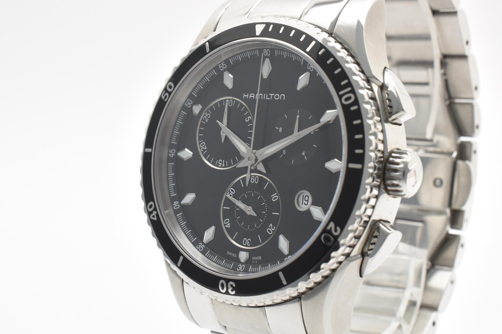 [ MINT w/Box ] Hamilton H375120 Jazzmaster Black Silver Men’s Quartz Watch JAPAN