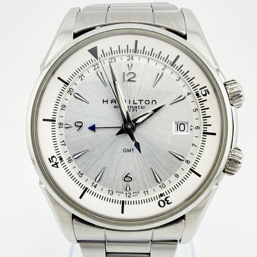 HAMILTON Jazzmaster Traveler GMT H326250 Men Automatic Wristwatch Silver Analog