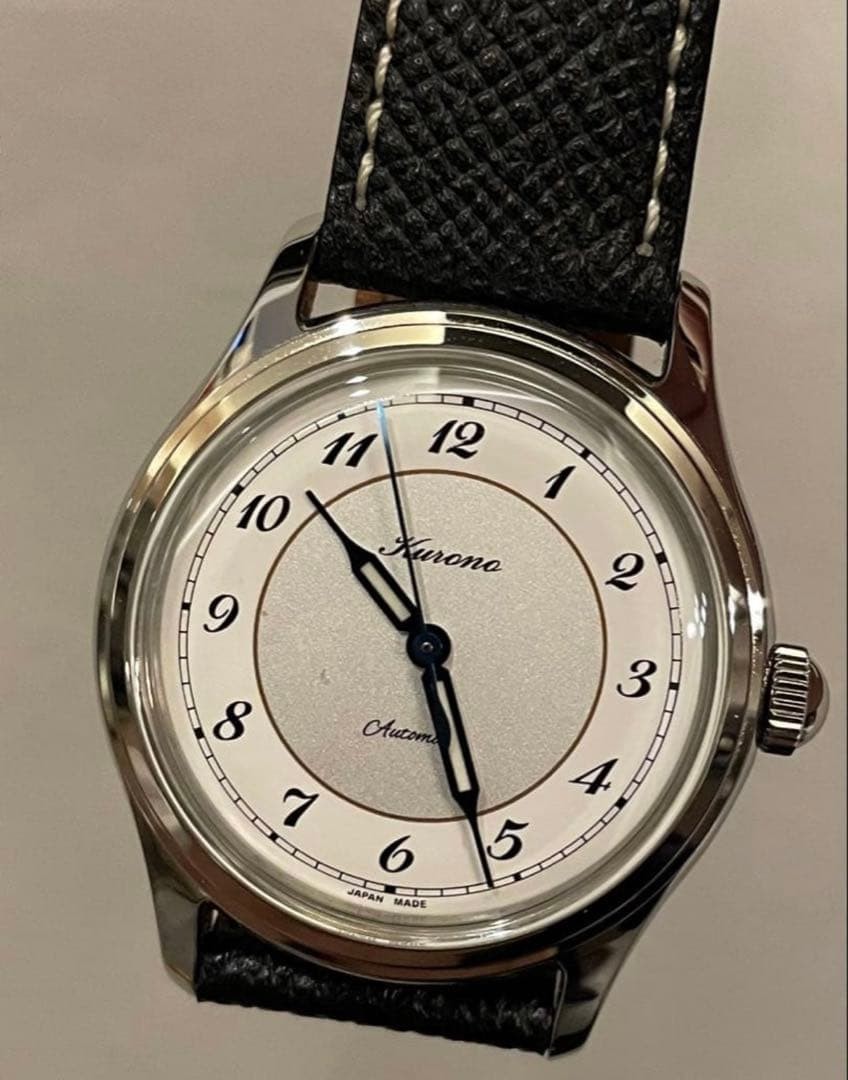 KURONO Tokyo Calligra CS034K Silver White Dial 34mm Limited 188 Miyota Automatic