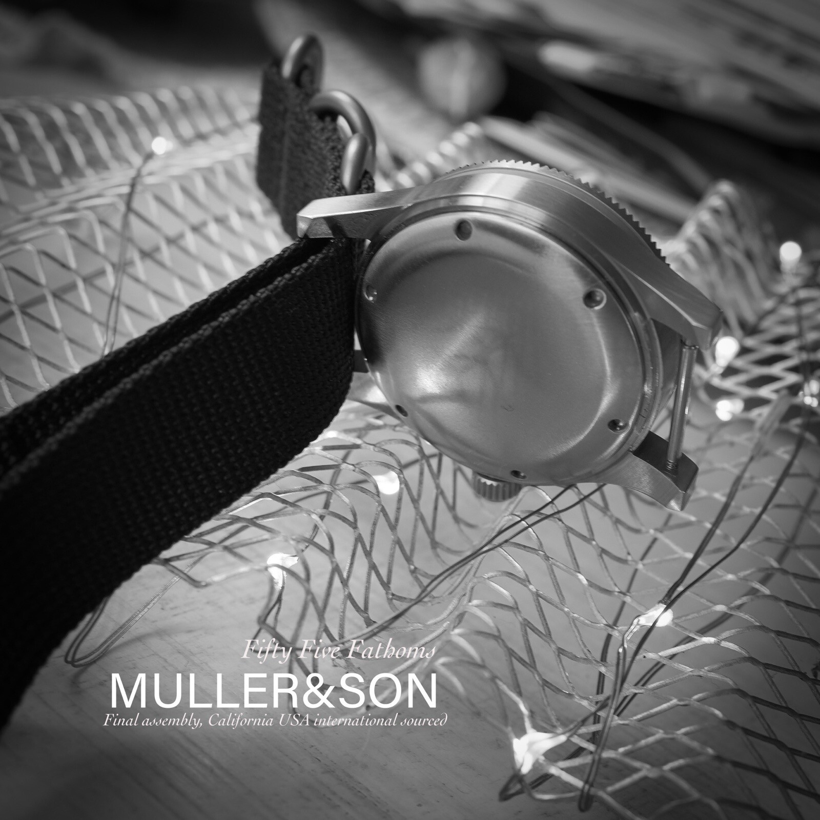Müller&Son Watch Mod «AL» Fifty Five Fathoms NH35 Sapphire Crystal + Nylon Strap