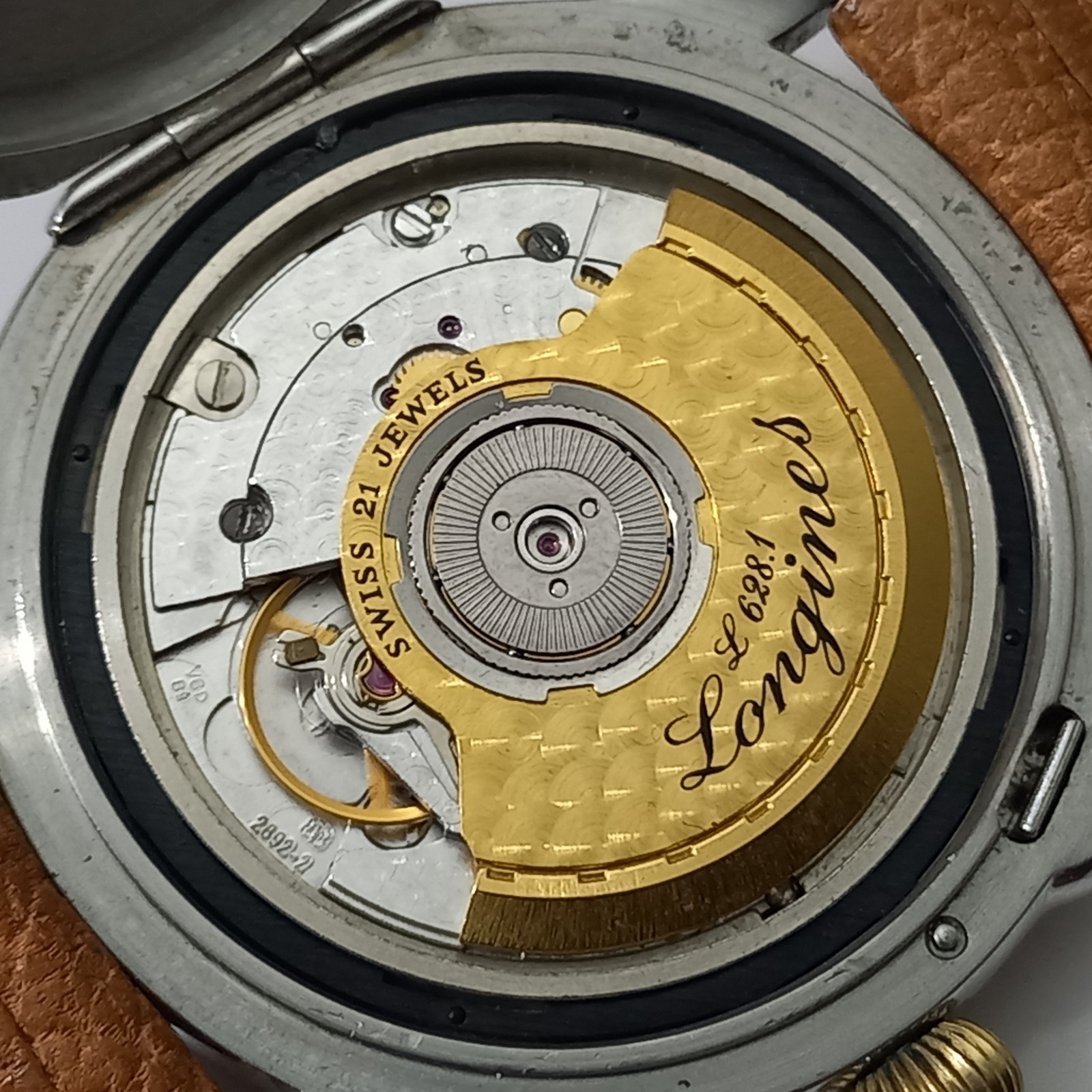 18k/Steel LONGINES Lindbergh Hour Angle Cal L 628.1 Ref 628.5240 (Bezel Missing)